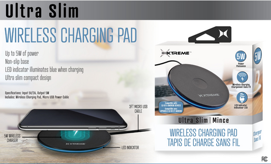 XAH8-1001-BLK_5W Ultra Slim Wireless Charging Pad
