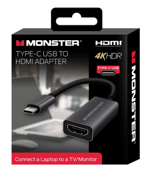 Monster Mini Display Port To HDMI Adapter,Up To 4k Resolution 1080p/1080i/720p
