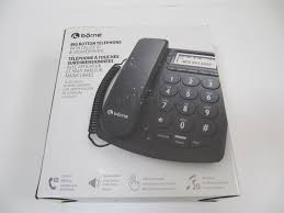 Borne Lifestyle Corded Caller ID Big Button Telephone Speakerphone PH305BC-BK-R
