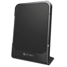 Antenne intérieure HD amplifiée Ematic EM500S, portée de 75 milles