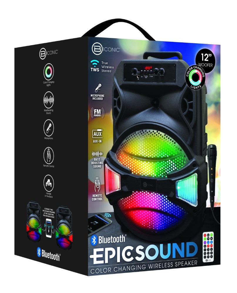 Haut-parleur lumineux Bluetooth sans fil Biconic Epic-SOUND