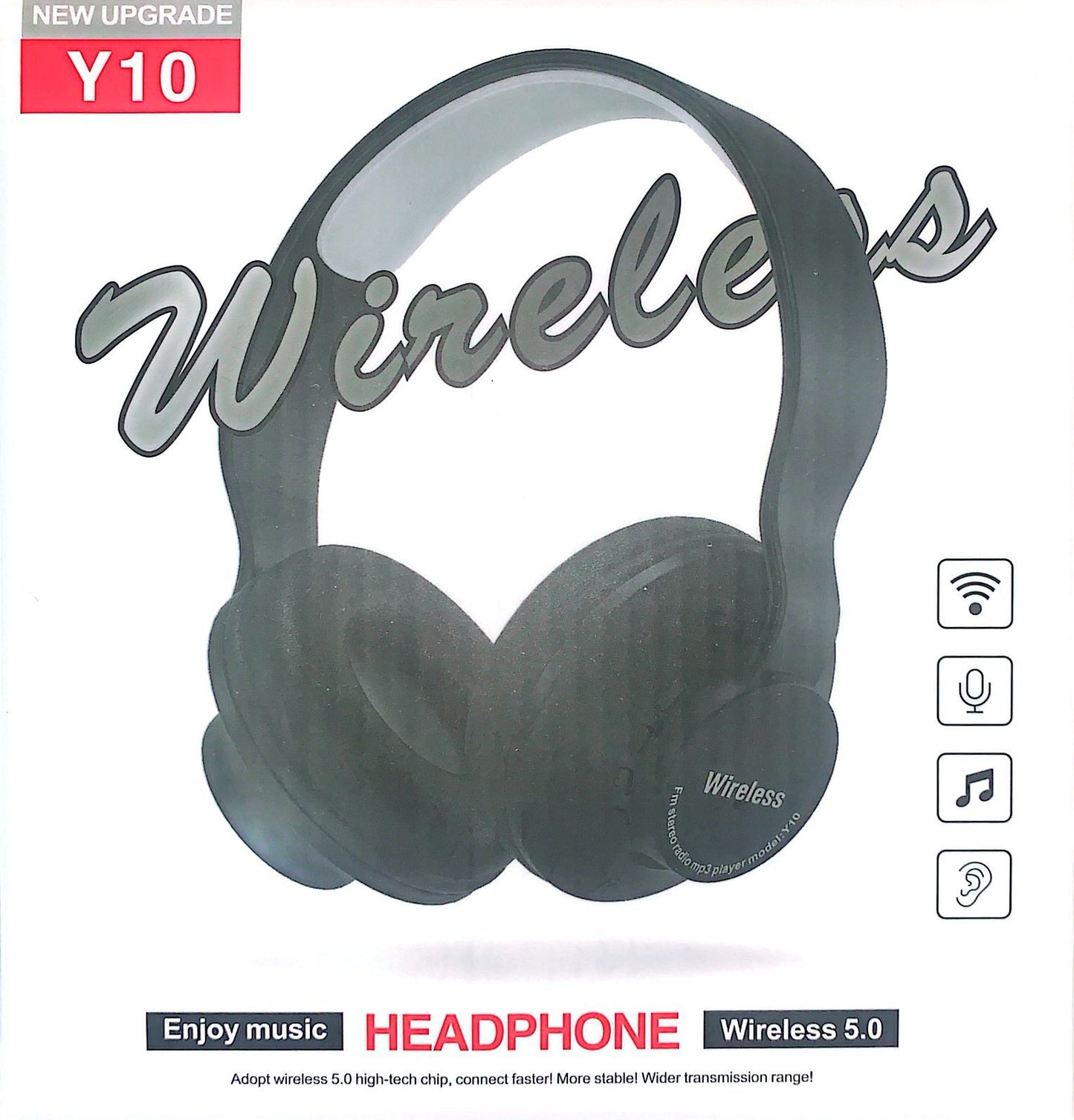 3 IN 1 BLUETOOTH STEREO  HEADPHONE 5.0 CONNECTION (BT,SD & AUX ) Y10