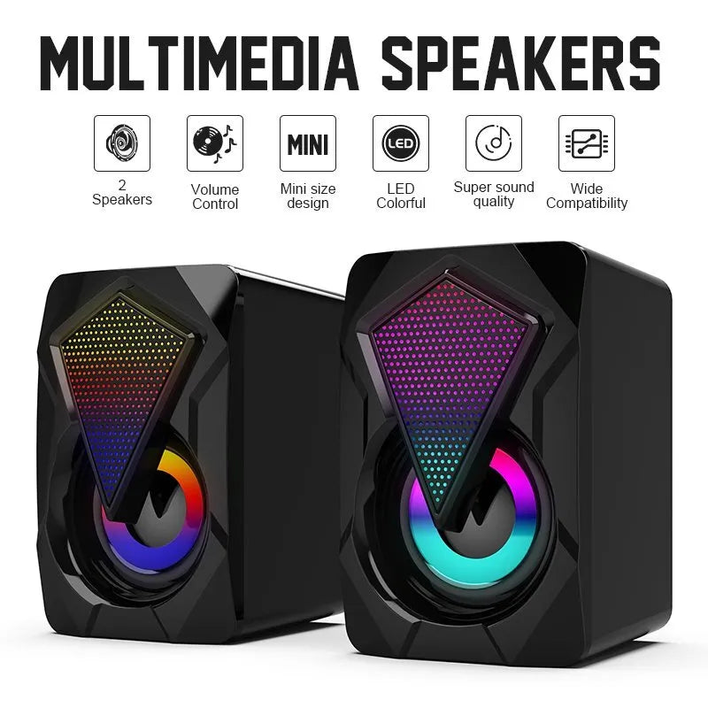 Multi-Color LED Gaming Speakers