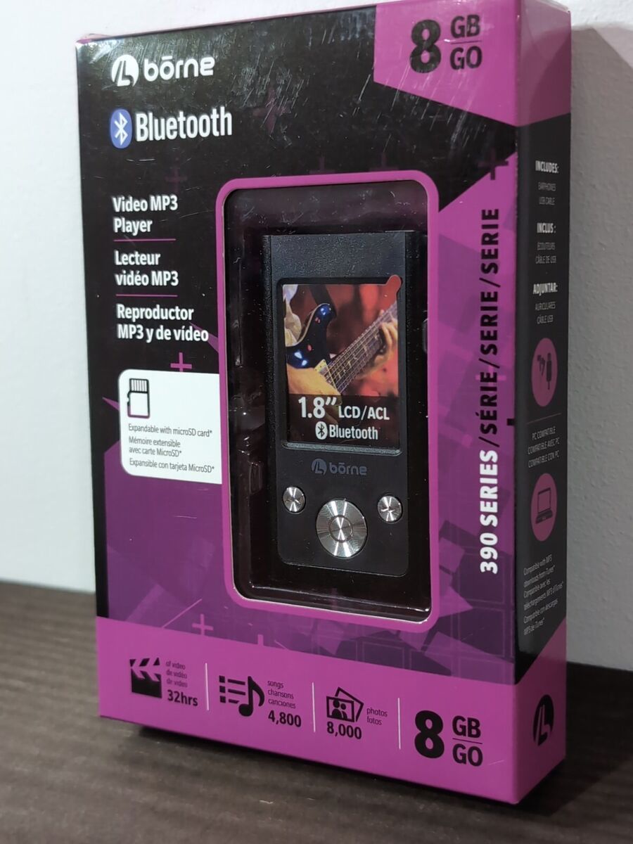 Borne 8GB Video MP3 Player (MP390B-8BK) - Black