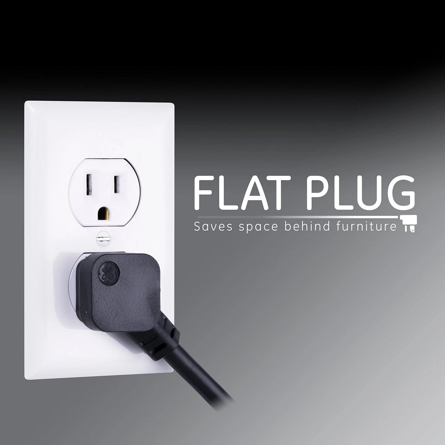 GE Pro 10-Outlet Surge Protector, 2 USB Ports, 6ft Cord, 3540 Joules- Black DN010997