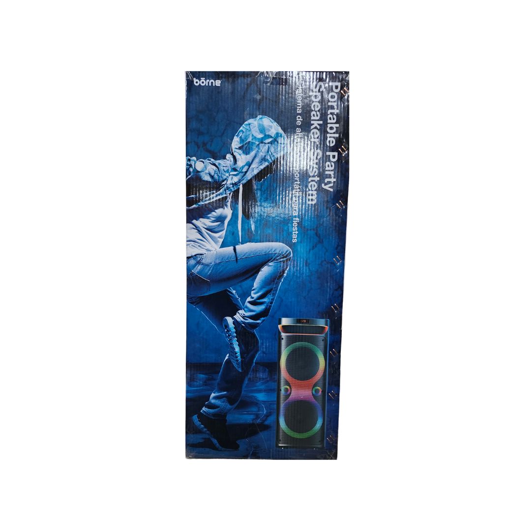 Borne 800W Dual 10’’ Bluetooth Portable Karaoke, PA Party Speaker BTSPK145