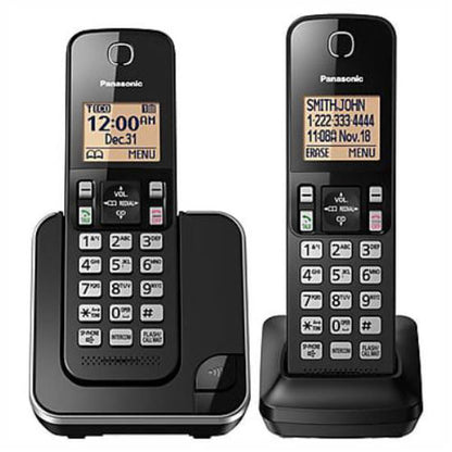 Panasonic DECT 6.0 Expandable Cordless Phone with Call Block - 2 Cordless Handsets KX-TGC382C