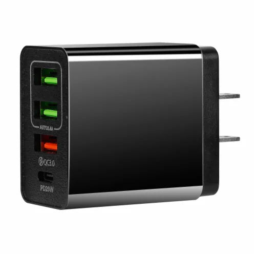 Adaptateur de charge pour smartphone Usb, chargeur rapide Pd 36w avec chargeurs de téléphone portable type-c Pd + 3usb