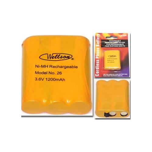 TÉLÉPHONE SANS FIL PRO-STYLE 27 BATTERIE RECHARGEABLE NI-MH 3AAA (PRISE BLANCHE)
