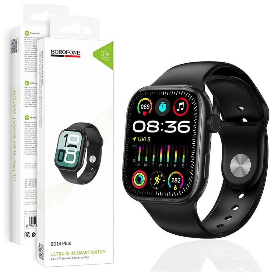 Borofone BD14 Plus Sports Smart Watch call version (Black)