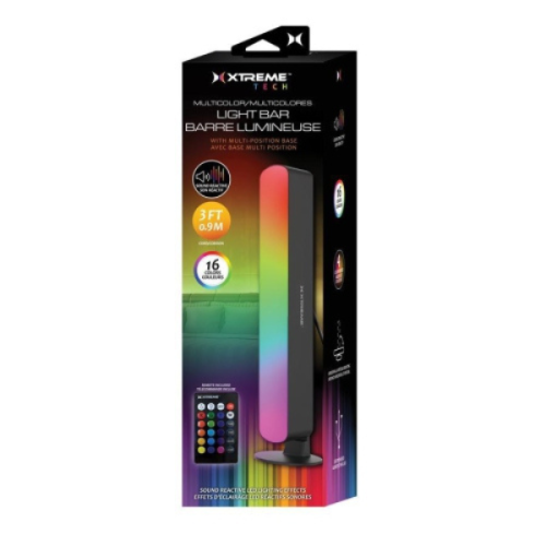 Sound Reactive Light Bar with Remote-XLB7-1033-BLK