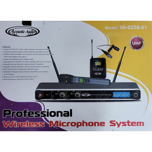 MICROPHONE SANS FIL UHF 2 CANAUX