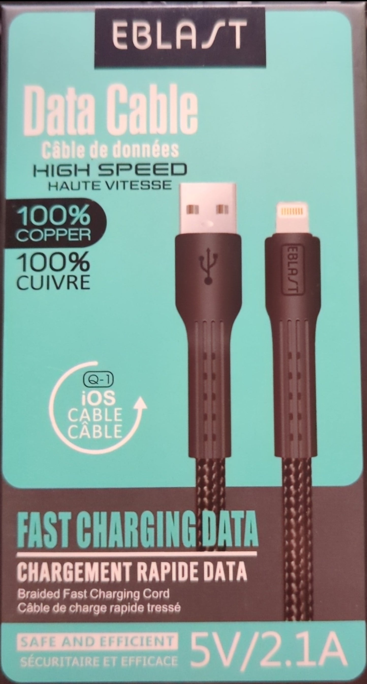 Data Cable iOS Braided Fast Charging Cord