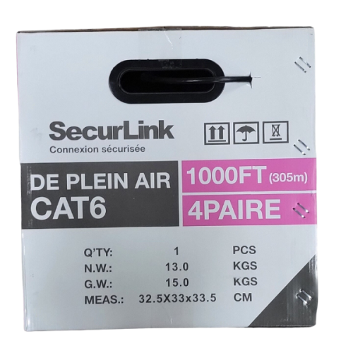 CAT6E 1000FT ENTERREMENT EXTÉRIEUR