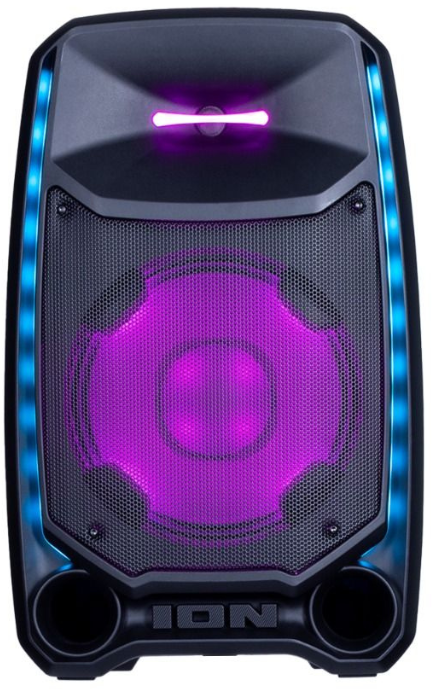 Total PA™ Ultimate High-Power Speaker System with Premium Wide Sound, Ultimate Bass™ and Edge-Glow™ Lights with 2 microphones included -Non-rechargeable Battery