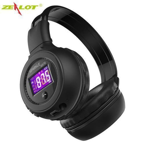 B570 Wireless Headphones with LED Display and FM Radio - Bluetooth 5.0 Wireless Headphones Stereo Studio Black Brand: Zealot