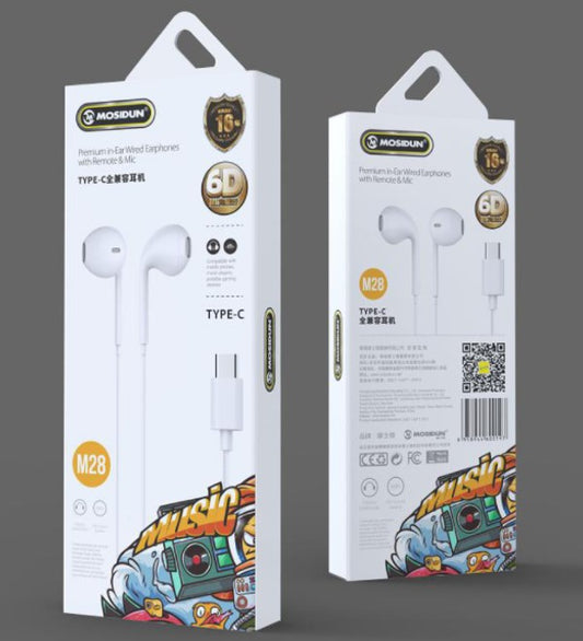 Type-C Stereo Earbuds with Remote & Microphone-M28