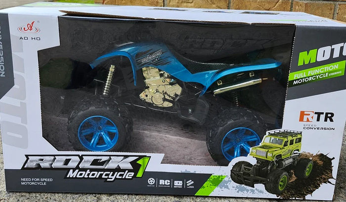 LARGE REMOTE-CONTROLLED – ALL-TERRAIN RC WITH CHARGER ASST – REMOTE-CONTROLLED / On land 911-580A-BLU
