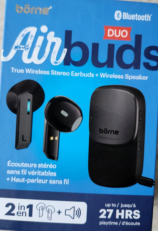 Borne Earbuds & Speaker - Black BTWSPK20