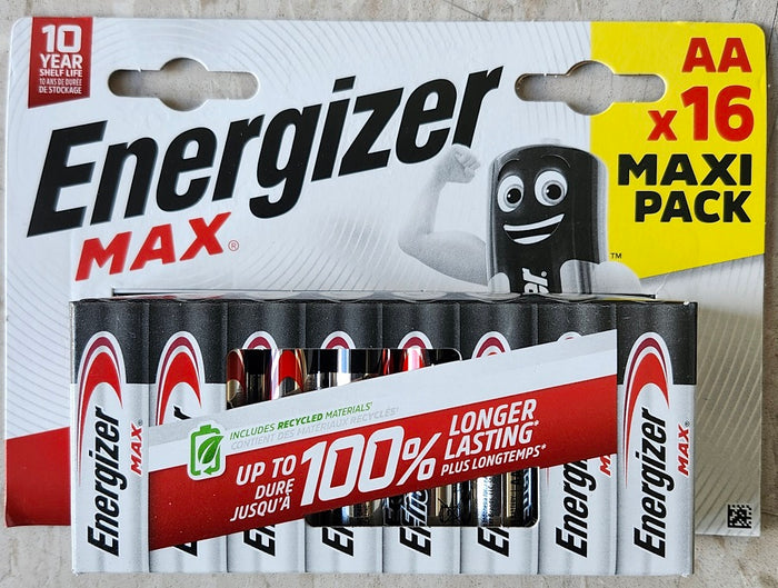 Energizer MAX Alkaline AA Batteries, 16 Pack 437843