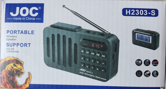 SOLAR CHARGING FM RADIO/TF DISK PLAY H2303-S