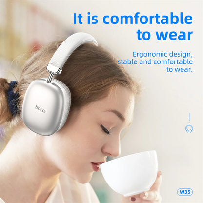 HOCO W35 Max Wireless Headset Bluetooth 5.3 Headphone W-35 (BLACK OR WHITE)