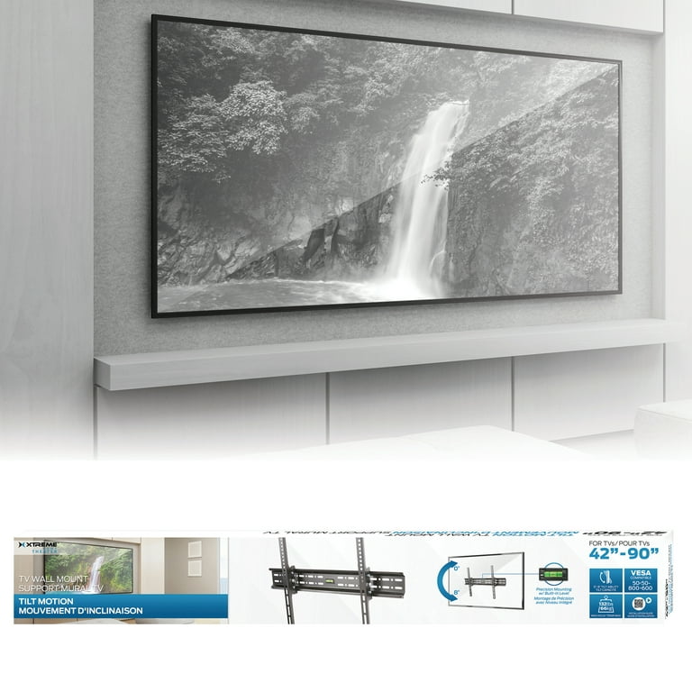Support mural pour téléviseur - Mouvement d'inclinaison 42"-90"