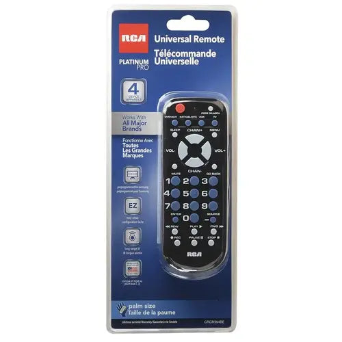 Universal remote 4 device RCA RCR504BE