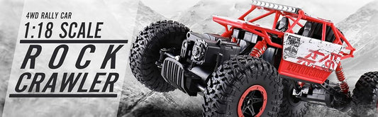 1:18 Rock Crawler 2.4Ghz Remote Control Car 4WD Off Road RC Monster Truck Red