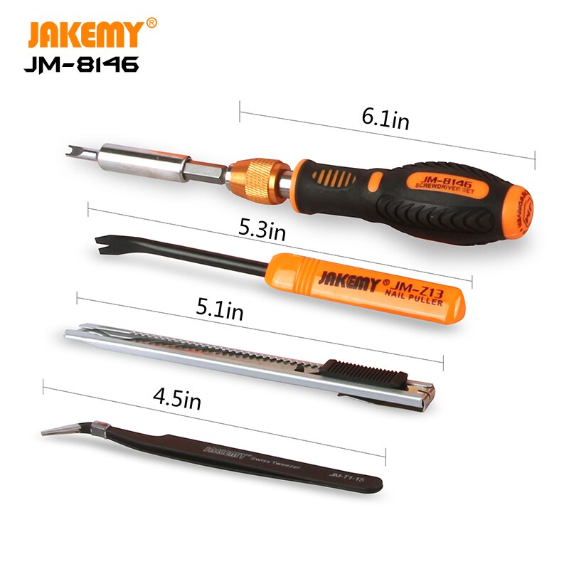 JAKEMY JM-8146 47 in. Multifunction Home Maintenance Tool Kit