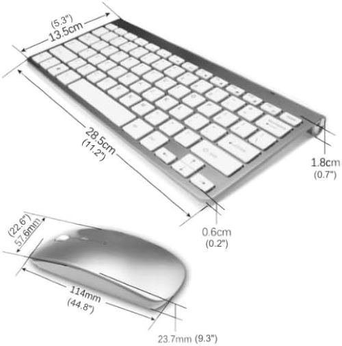 Slim Wireless Keyboard and Mouse Combo, 2.4GHz USB WKB/MK101