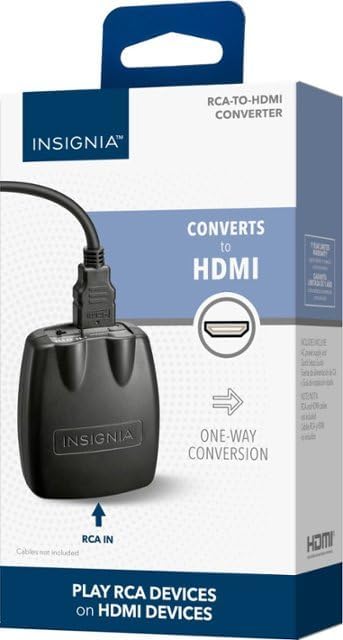 INSIGNIA RCA to HDMI Converter, 1080P RCA Composite Audio Video AV Converter (NS-HZ330-C)