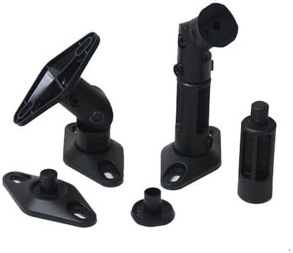 2 Black Universal Satellite Speaker Mounts/Brackets for Walls and Ceilings HD-9002