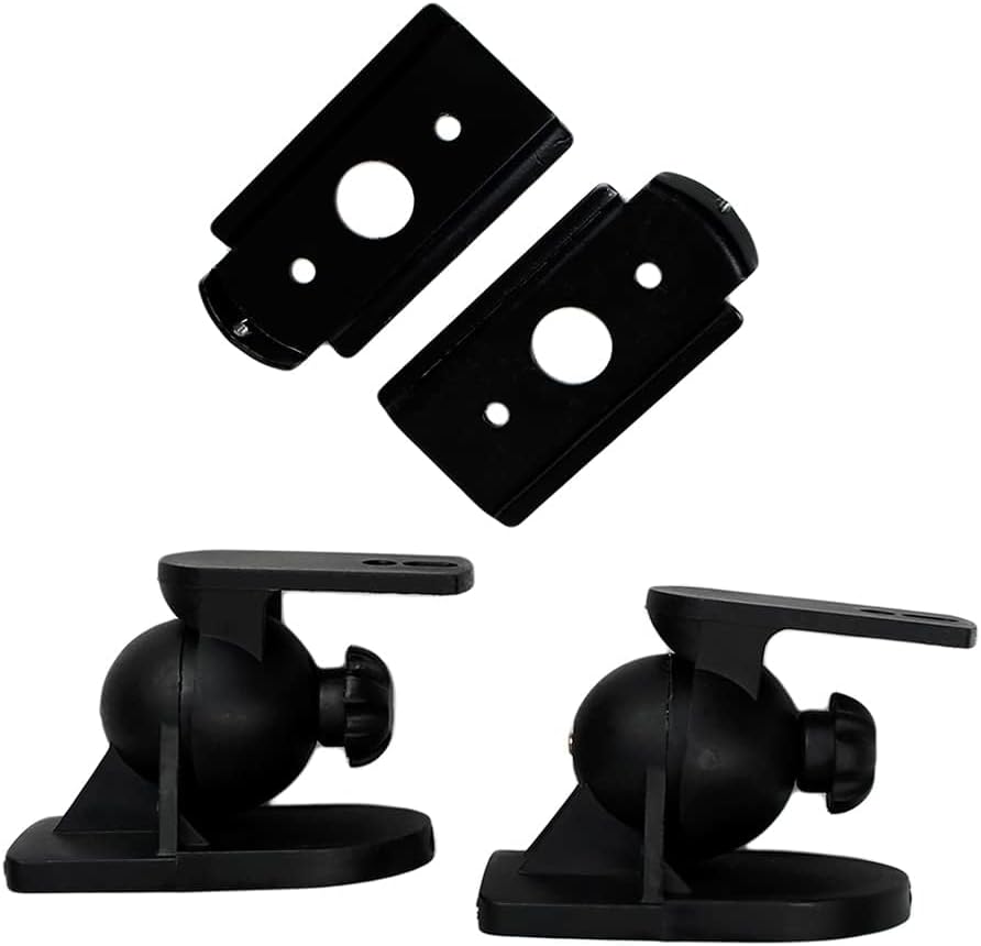 Universal Wall and Ceiling Speaker Mounts/Brackets MB-7  (1 Pair, Black)