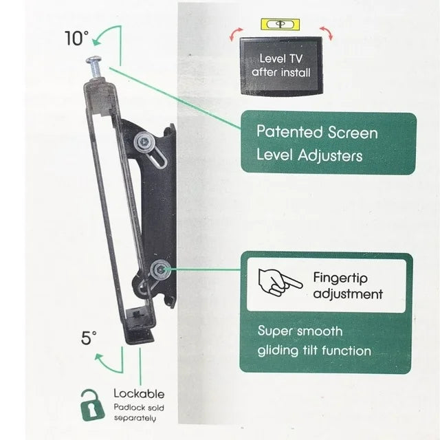 NUL201 - FLAT TV WALLMOUNT UPTO 39IN TILT 55LBS