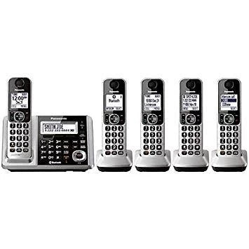 Système téléphonique numérique sans fil Panasonic à 5 combinés DECT 6.0 GRADE A REMIS À NEUF