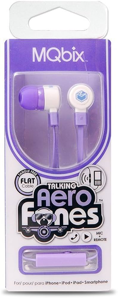 MQBIX FLAT CABLE TALKING AERO FONES WITH MIC