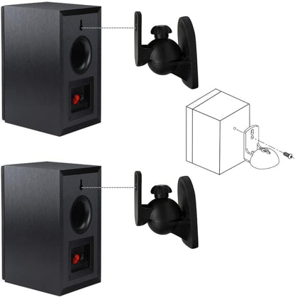 Universal Wall and Ceiling Speaker Mounts/Brackets MB-7  (1 Pair, Black)
