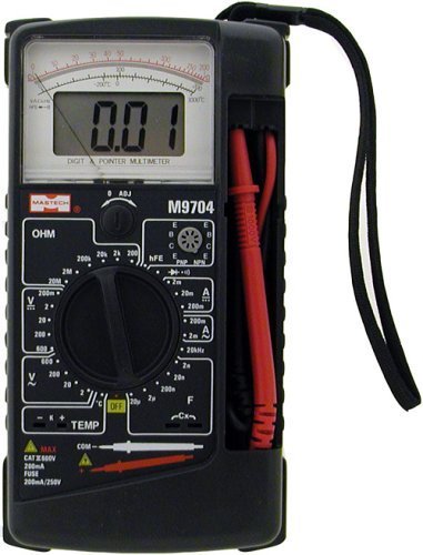 Mastech M9704 Dual Display 29-Range 2-in-1 Analog Multimeter with Digital Readout