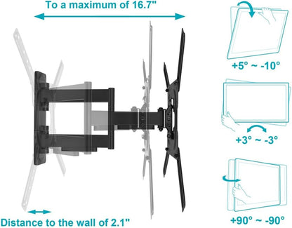 Full-Motion Articulating TV Wall Mount Bracket - for TVs 23in to 55in (SPECIAL)