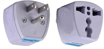 UNIVERSAL PLUGS ADAPTERS FLAT WITH LED LIGHT-BLACK OR WHITE-10-036PK