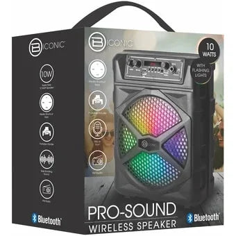 Biconic PRO-SOUND Wireless Bluetooth Light Up Speaker