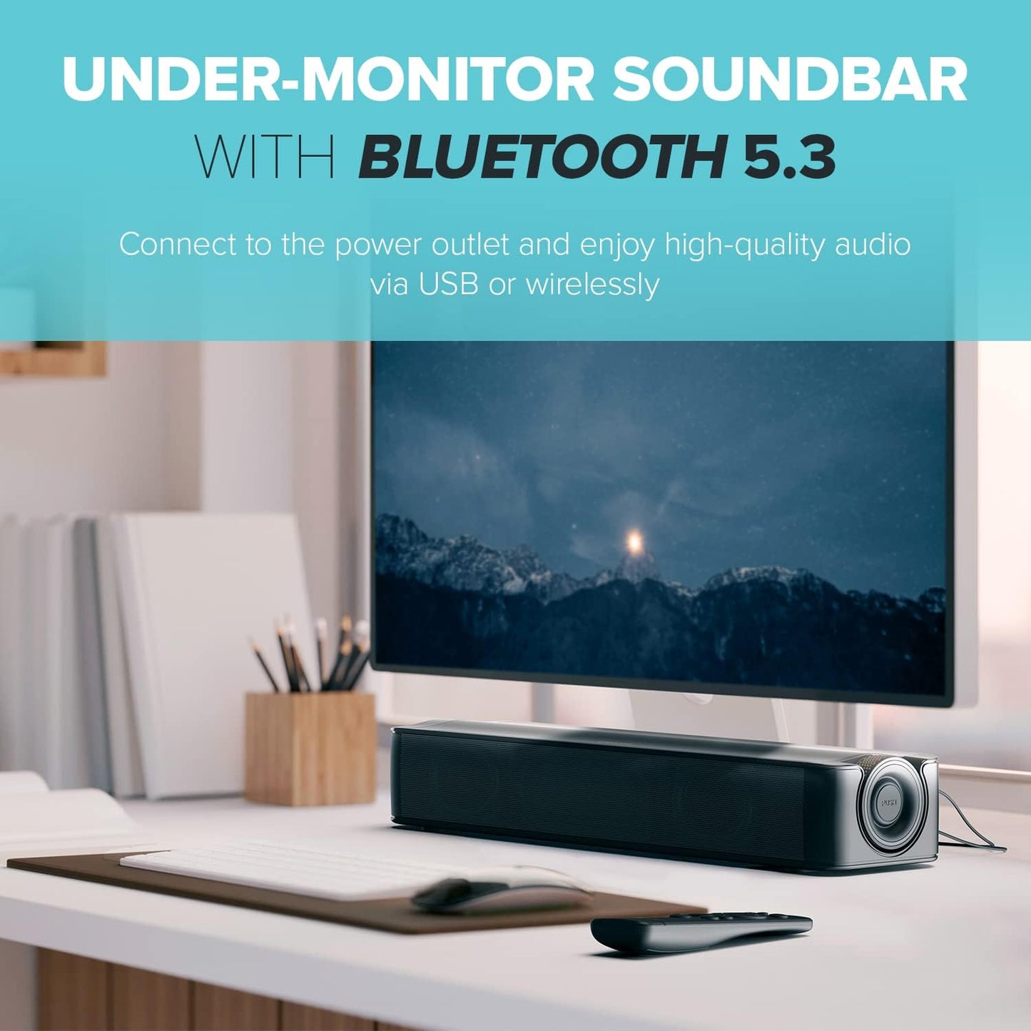 Creative Stage SE Under-Monitor Sound bar with USB Digital Audio and Bluetooth 5.3 (OPEN BOX)