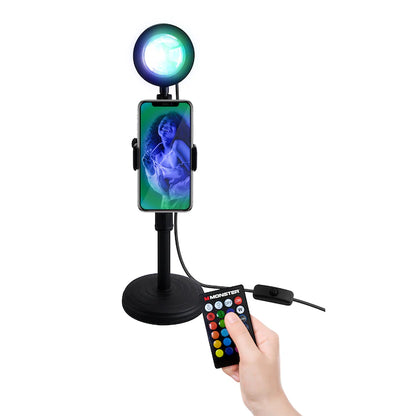 Monster Sunset Lamp with Rotating Phone Mount