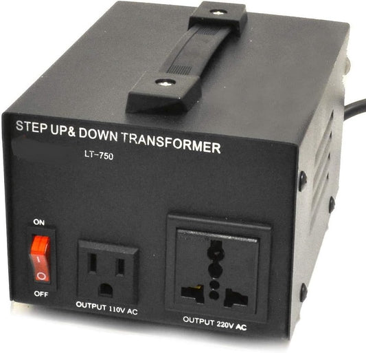 750-Watt Step Up/Down 110V/220V Fuse Protection Voltage Converter Transformer