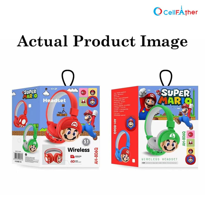 Super Mario Kids Bluetooth Headphones with Mic AH-806Q (TK-688F)