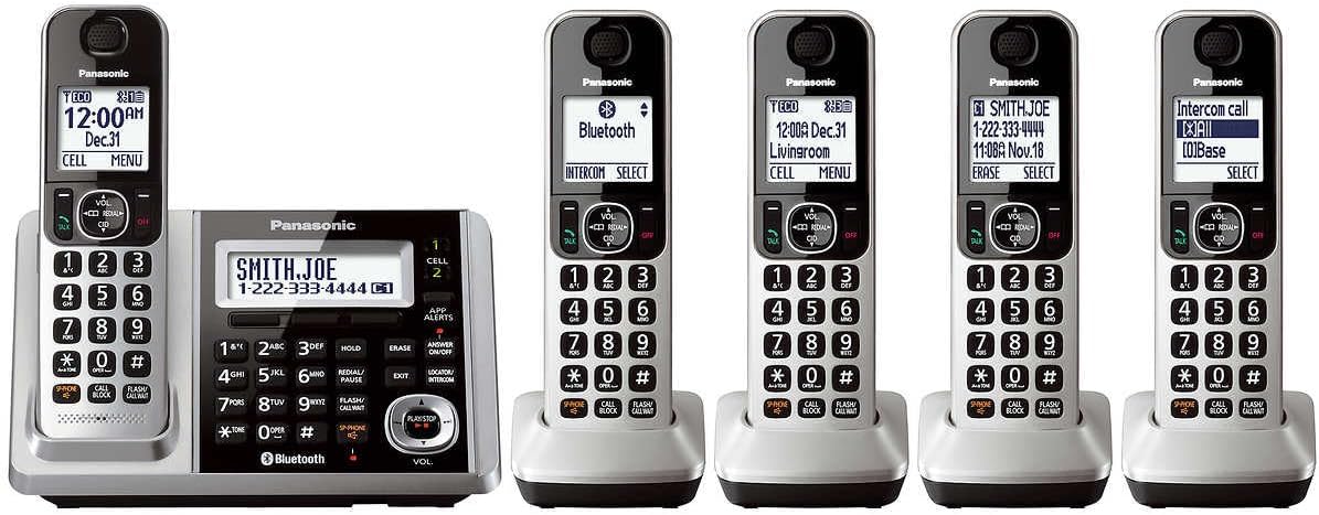 PANASONIC 5 HANDSET CORDLESS TELEPHONE-KX-TG175C