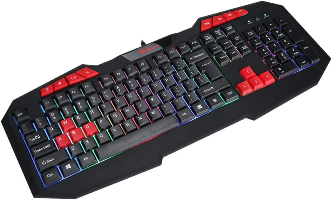 Xtrike Me Rainbow Backlit Gaming Keyboard and Mouse Combo