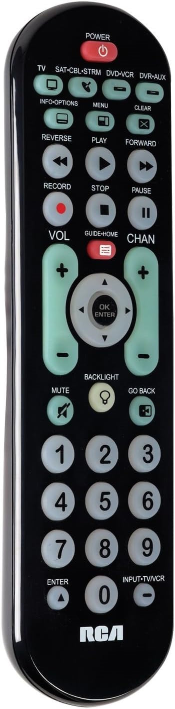 RCA RCRBB04GBE 4-Device Big-Button Universal Remote Control-French/English