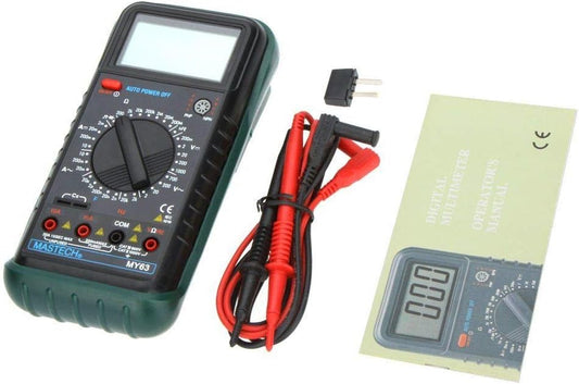 MASTECH MY63 Handheld Digital Multimeter DMM w/Capacitance Frequency & hFE Test